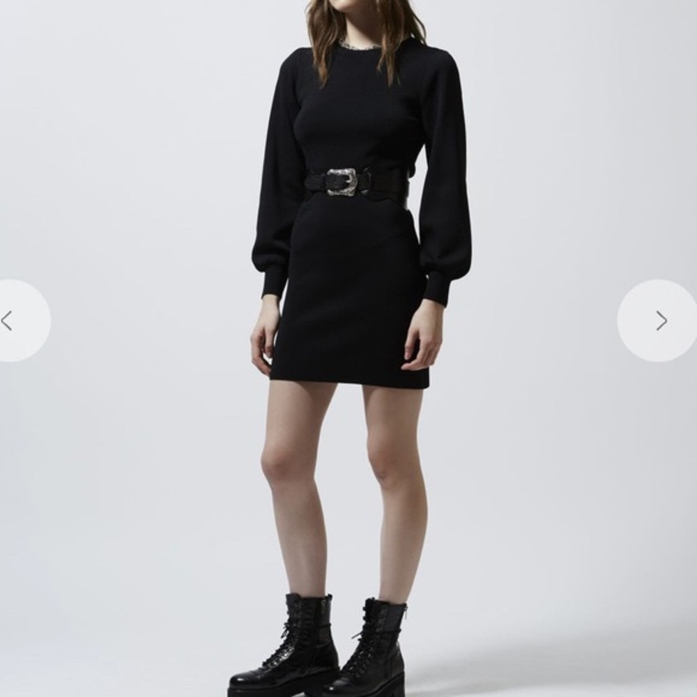 The Kooples black short knitted dress